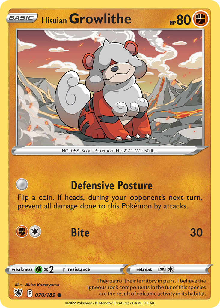 Astral Radiance Hisuian Growlithe #70/189